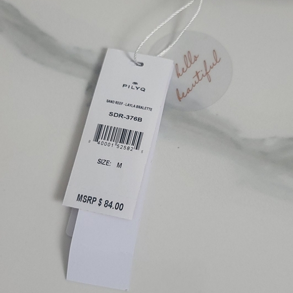 Pilyq Revolve NWT Brand Swim Sand Reef Gray Bikini Set - Picture 6 of 12